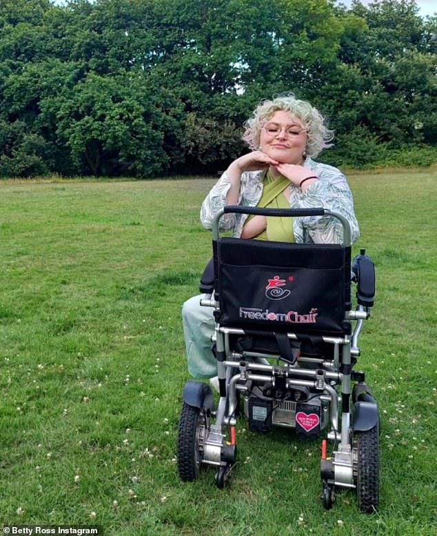 Last year Betty said that the 'world has opened up for her' since she got a new electric wheelchair