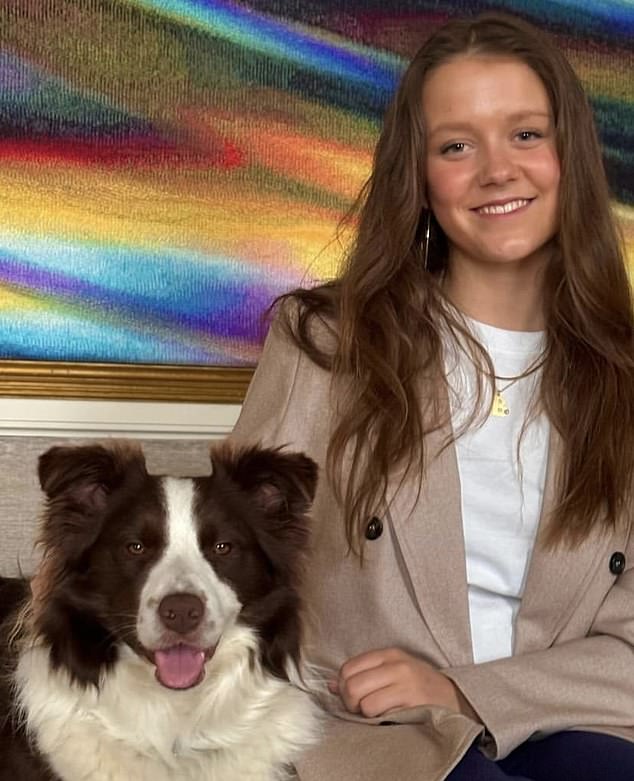 For the photo in honor of her 17th birthday, which was released in April, Mary's eldest daughter, Princess Isabella, was photographed with their border collie Coco