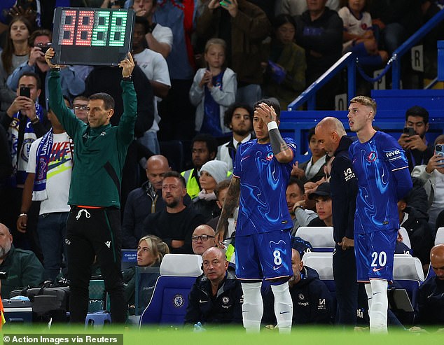 Key first team players Enzo Fernandez and Cole Palmer were brought on in the second half