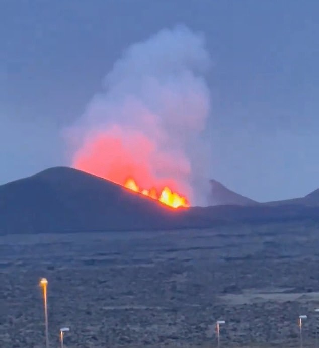 The eruption occurred near the evacuated town of Grindavik