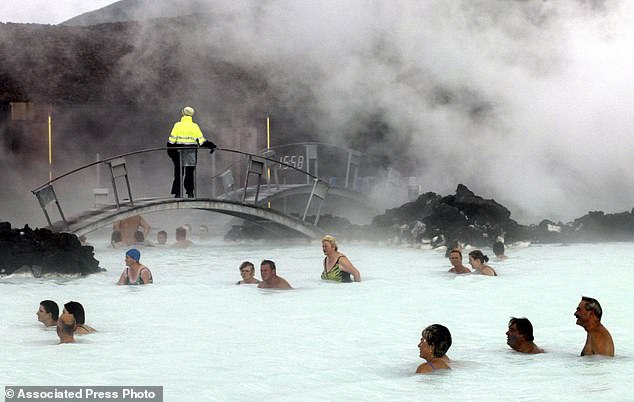 Pictured: Iceland's popular Blue Lagoon geothermal spa, a popular tourist attraction that has had to close and reopen several times due to eruptions