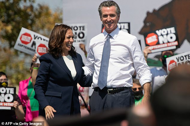 Newsom and Vice President Kamala Harris both took office in the San Francisco Bay Area