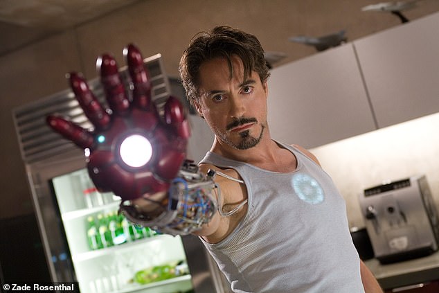 The pair became friends through Marvel films such as Iron Man, starring Robert Downey Jnr (pictured)