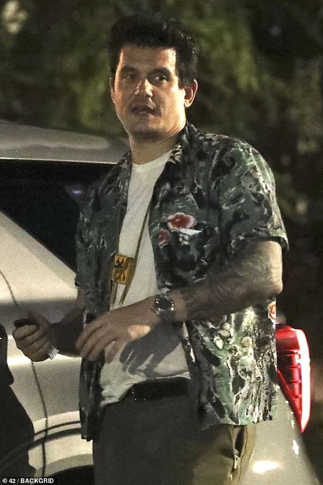 At the same time as John and Kiernan left, her alleged boyfriend John Mayer, 46, was also spotted leaving the San Vicente Bungalows