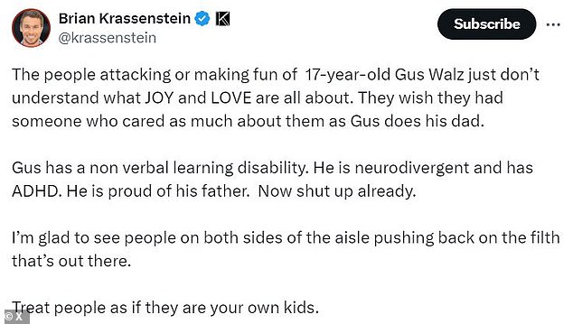 The internet is dragging Ann Coulter after she posted about Tim Walz's son calling him weird for his tear-jerking reaction to his father's acceptance speech