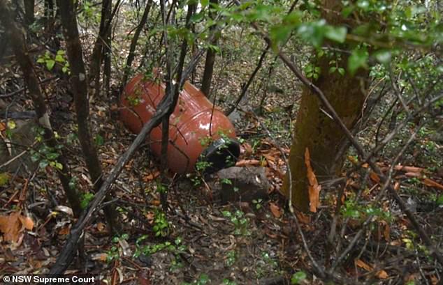 Detectives found Charlie's body in this barrel (above, in situ, with the little girl's remains inside), dumped by Stein on the banks of the Colo River