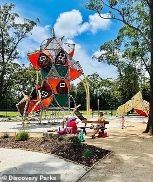 The playground is new and the kids loved it. They could have played here for days.