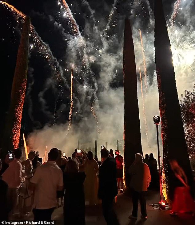 After an evening of dancing, the company was treated to a breathtaking fireworks display