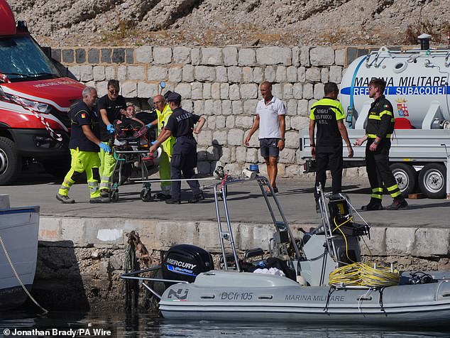 The body of the boat's cook was found shortly after the sinking. Since then, five more bodies have been found (Photo: Rescuers practicing with equipment)