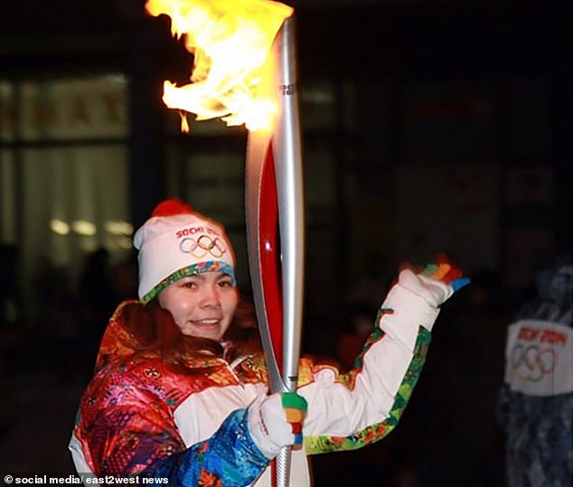 Zaliya was a torchbearer ahead of the 2014 Sochi Winter Olympics