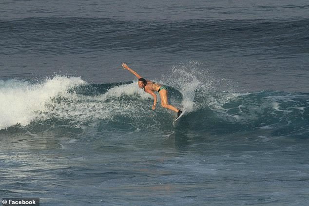 Although it was a gruelling rehabilitation, Ms Hellyer (pictured) managed to get back to surfing