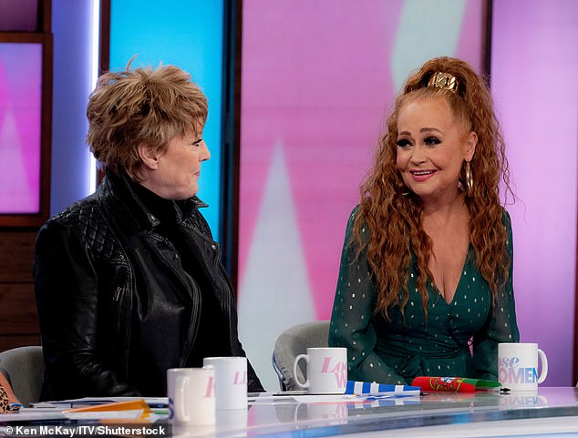 The pop icon showed off her ageless body in a dark green dress as she appeared alongside fellow Eurovision legend Katrina Leskanich, 64 (both pictured on Loose Women in May)