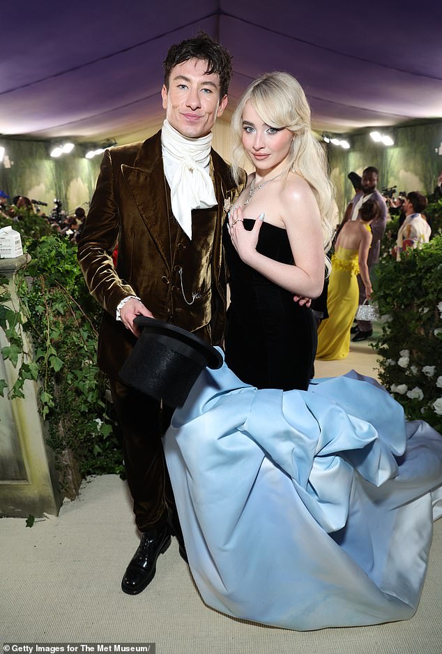 Carpenter has since been linked to Irish actor Barry Keoghan and the pair made their red carpet debut at the 2024 MET Gala in May (seen above).