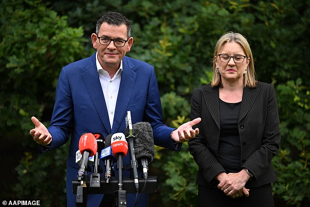 Prime Minister Jacinta Allan's government took the decision to crack down on the Gay Games within months of Andrews cancelling the 2026 Commonwealth Games (pictured together)