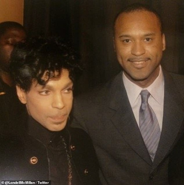 Now, Prince's former manager and attorney L. Londell McMillian is joining in on the online outrage, and it turns out he's more forgiving than Legend's detractors; McMillian seen with Prince