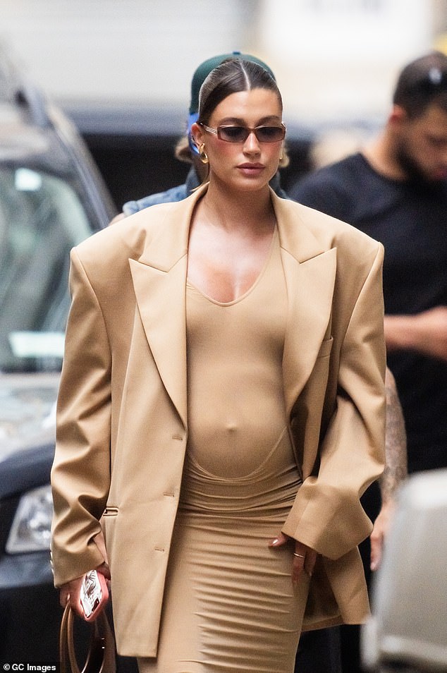 During an interview with W Magazine last July, the beauty opened up about how she managed to keep her pregnancy under wraps before sharing the news; seen in NYC in June