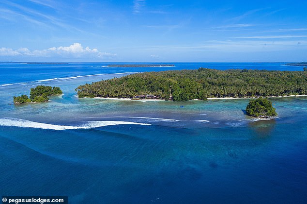 The picturesque Telo Islands off the west coast of Sumatra are a popular surfing destination