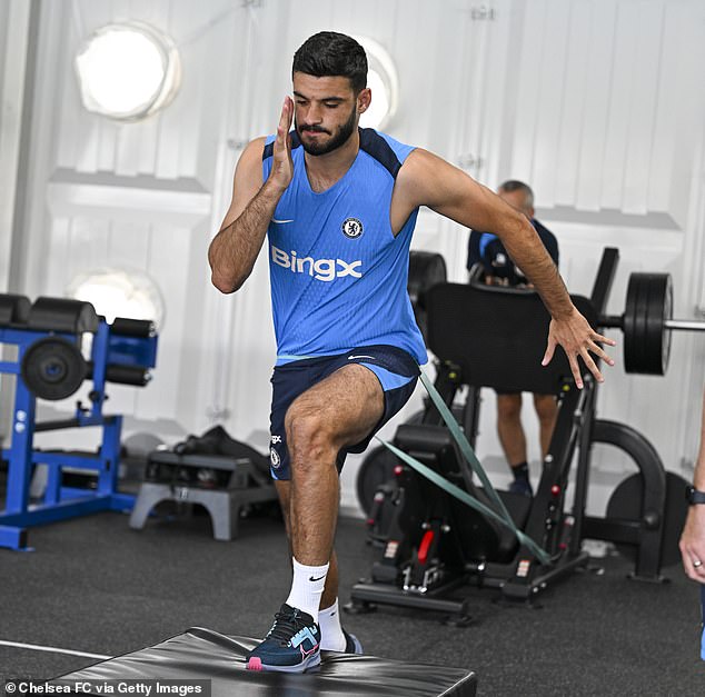 Broja pictured during a Chelsea training session during the club's tour of the US this summer