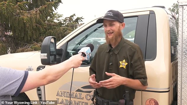 Wildlife officer Johnny Kindsvater (pictured) said it does not appear the animals were hit by a car or killed by other animals.