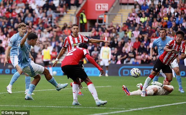 Gibbs-White scored when the ball fell favourably for him after his initial header was blocked