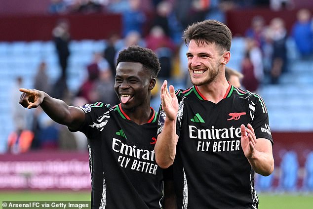 Declan Rice (right) was the star player and created good chances for both Kai Havertz and Gabriel Martinelli