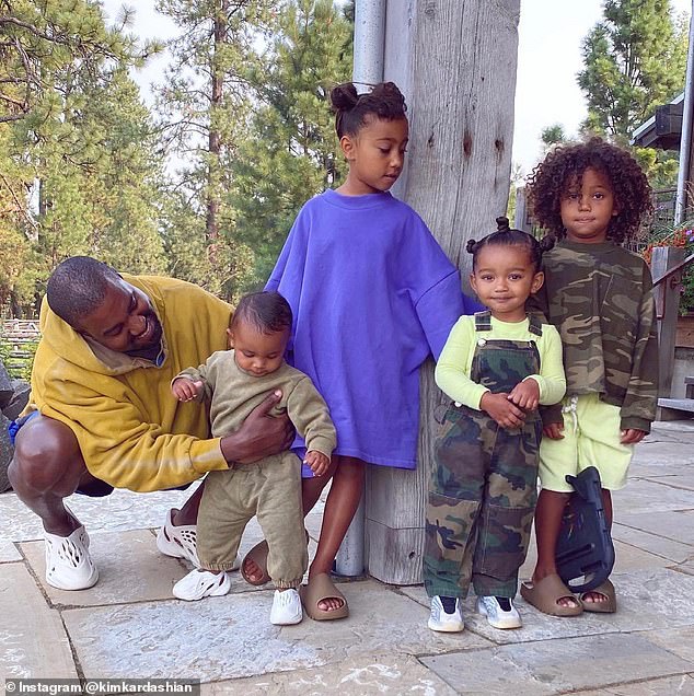 The music artist shares North, 11, Saint, eight, Chicago, six, and Psalm, five, with ex-wife Kim Kardashian