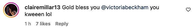 Fans were very grateful for the advice Victoria gave David and many thanked her on social media for her knowledge when it comes to fashion choices