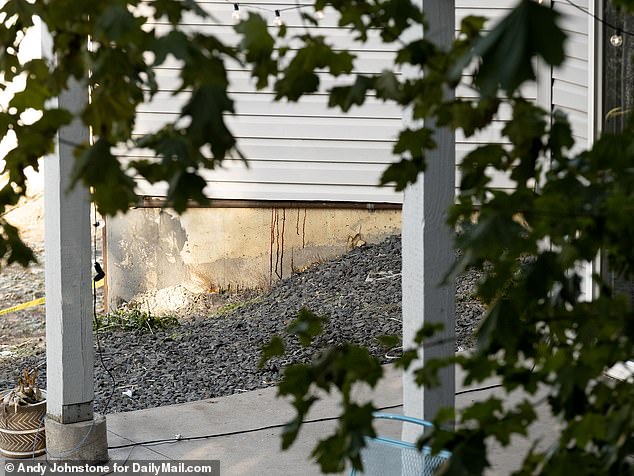 The scenes inside the house were so gruesome that blood was seen dripping down the outside of the property's wall, in what detectives described as the worst crime scene they'd ever seen.