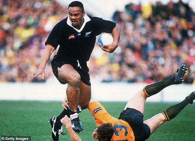 He added that 'it was like seeing (former rugby star) Jonah Lomu (left) in his prime