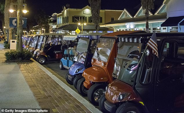 The Villages is known for its alcoholic nights among its retired clientele, many of whom are said to frequent the community's golf carts