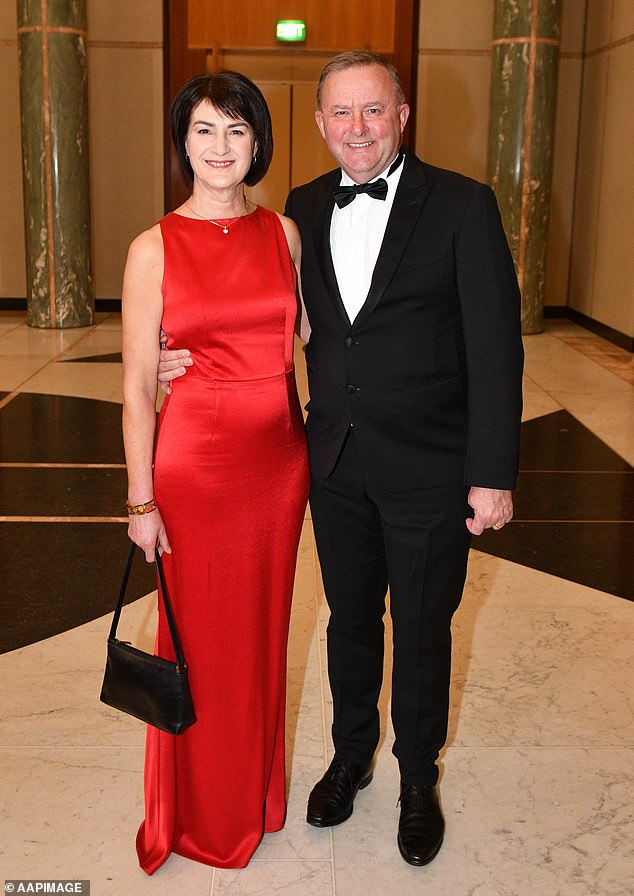 Anthony Albanese seen with his ex-wife Carmel Tubbutt (pictured) less than three months before their marriage split