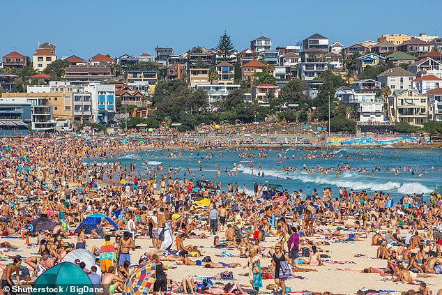 The Bureau of Meteorolody expects the weather system to herald a warmer than average spring and summer (pictured, Bondi Beach)