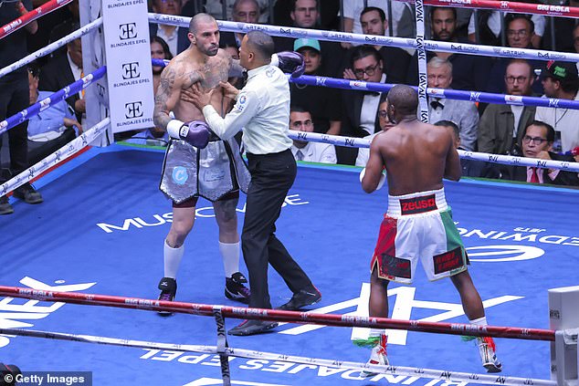 Mayweather was disgusted after referee listened to Gotti's complaint about a 'rabbit punch'