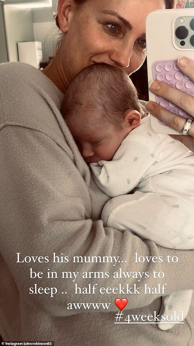 The Married At First Sight star, who already has son Oliver with her partner, posted an intimate photo of her little miracle on Instagram