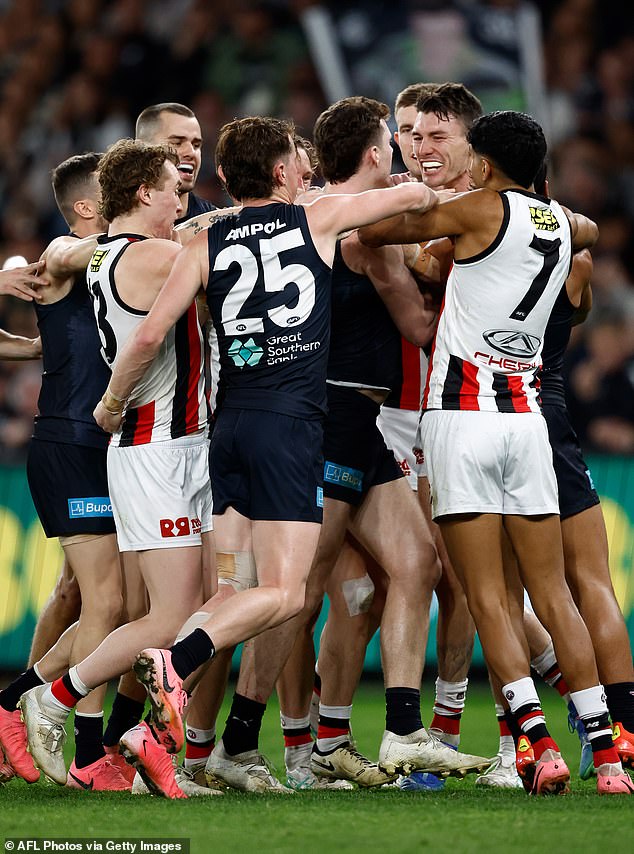 Tensions ran high in Melbourne as the Blues desperately tried to secure a place in the final