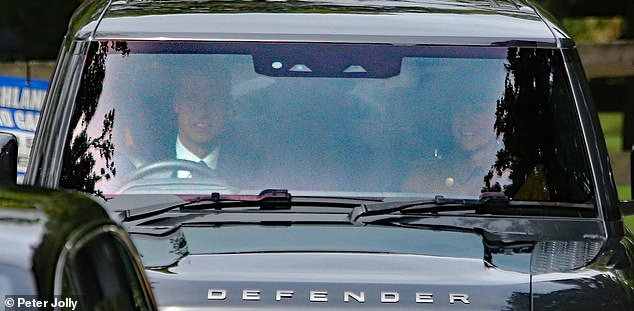 Kate Middleton, 42, appeared to be in high spirits as she was photographed arriving for Sunday service with her husband William