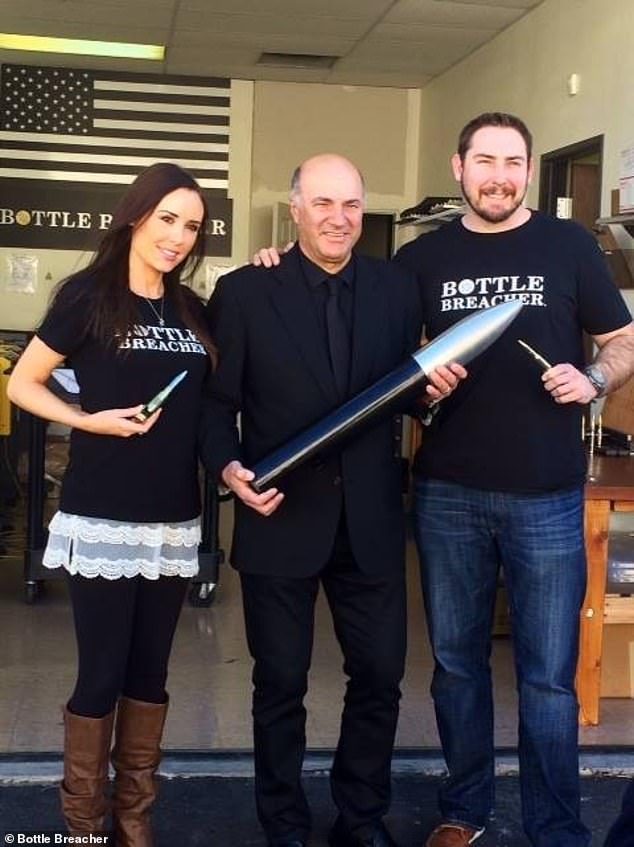 Crane and his wife with Shark Tank's Kevin O'Leary