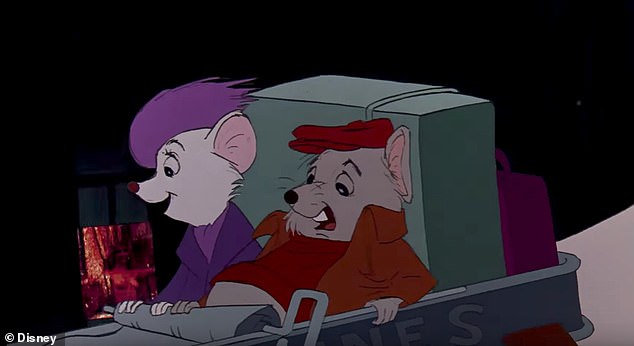 During a scene in the hit movie The Rescuers, two innocent mice Bernard and Miss Bianca race through the streets in a tin van. However, fans were left stunned when they passed what appeared to be a naked woman chilling in a window