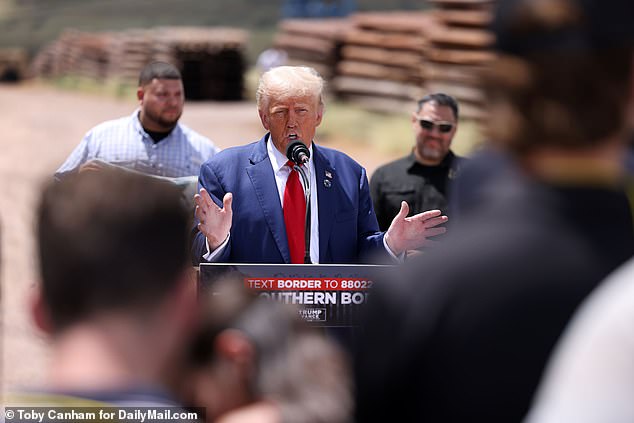 At the Arizona border event, he invited family members of Americans killed by illegal immigrants to tell their stories