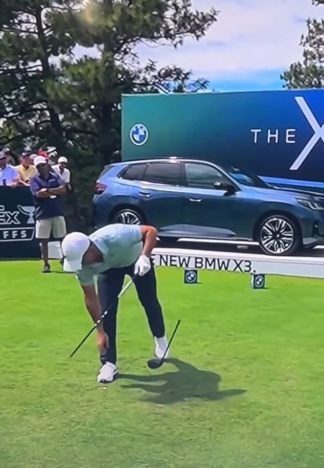 The Northern Irishman broke his driver in half after hitting his tee shot on the ninth hole