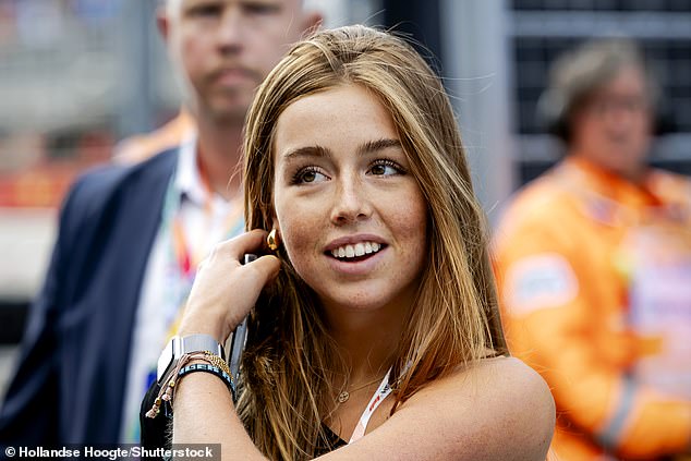 Princess Alexia was seen today styling her blonde hair during the Formula 1 race at the Zandvoort circuit