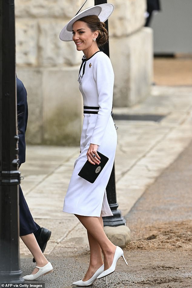 Today was only her third public appearance since being diagnosed with cancer earlier this year, having attended the Wimbledon Grand Slam final in July and Trooping the Colour in June.