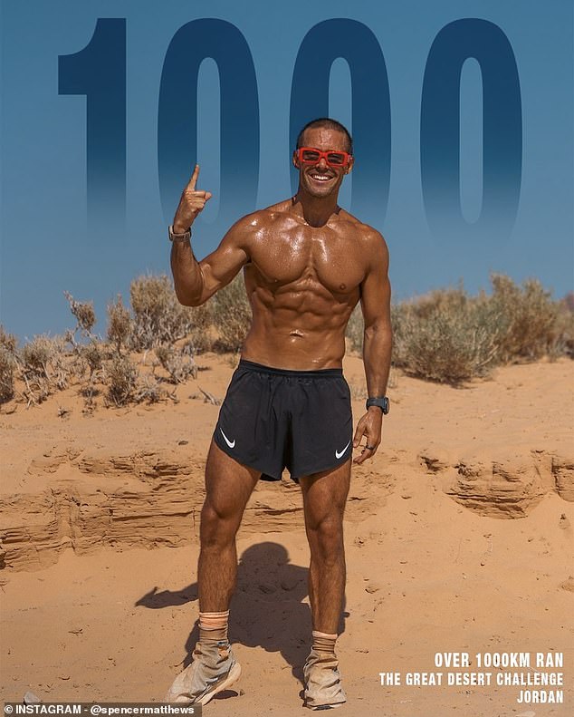 He revealed how he and his team ate 7,000 calories a day while running through the 40-degree desert, while also camping without toilets or showers, which he called hellish