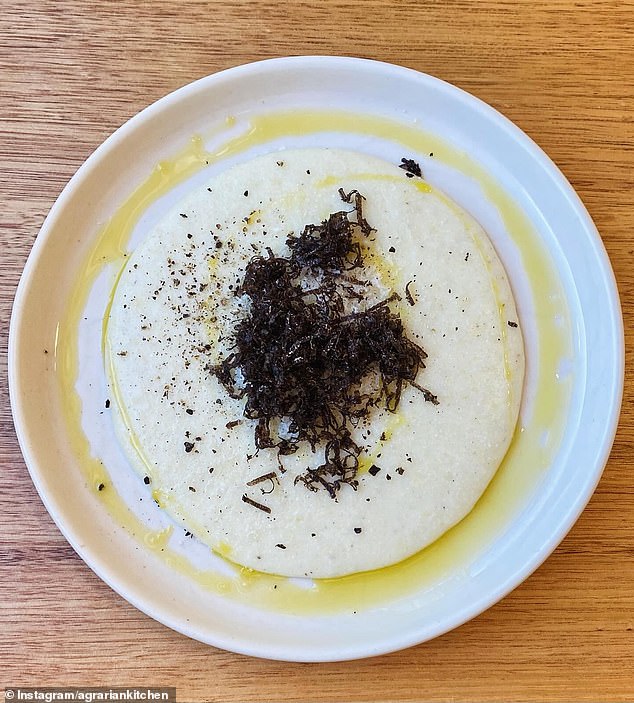 The Agrarian Kitchen's polenta with buttermilk, goat's milk alpine cheese and black truffle is 'stunning' according to guests