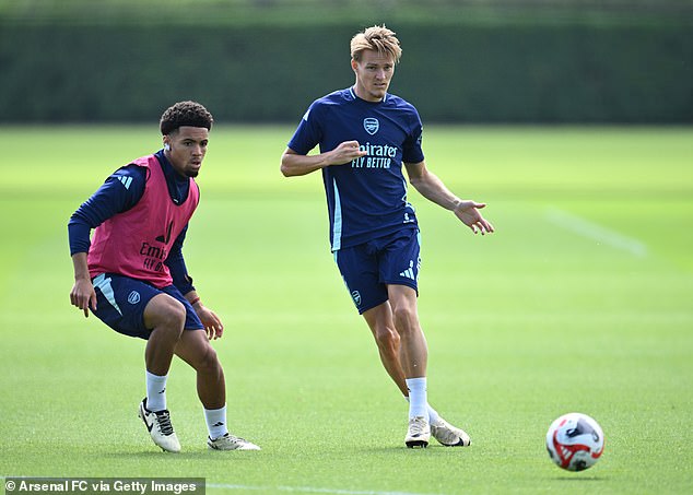 His path to the top could serve as an inspiration for Arsenal's young talent Ethan Nwaneri (left)