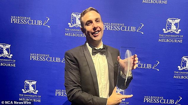 One of these was the Melbourne Press Club award. Photo: Supplied / Julie Tullberg