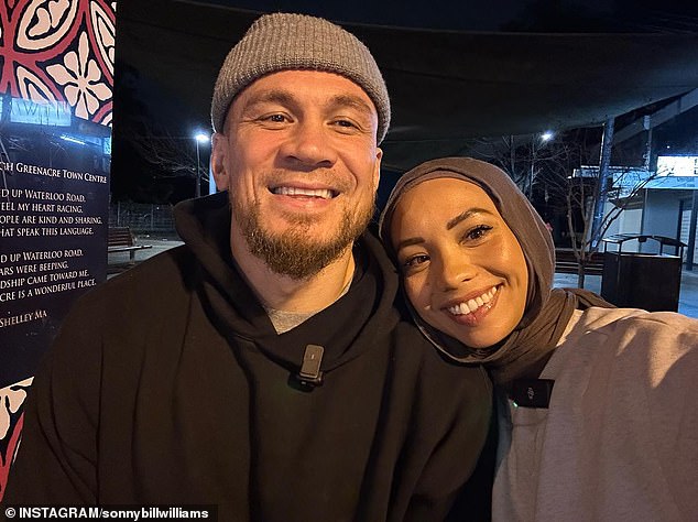 'SBW' confirmed the news on his social media platforms - with the international cross-code and his wife Alana (right) keeping the little miracle under wraps in recent months