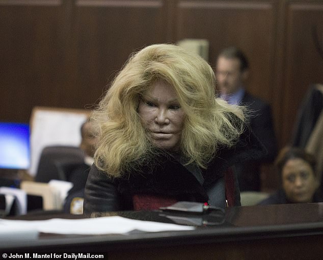 Wildenstein has made headlines in recent years for her high-profile divorce, her feline appearance and once for the attack on her boyfriend in 2016 (pictured)