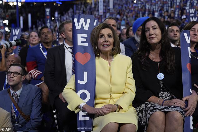 Pelosi (pictured) and Harris are both from California, but are not close. Pelosi has favored an open convention rather than a coronation for Harris, about whom she reportedly has serious reservations.