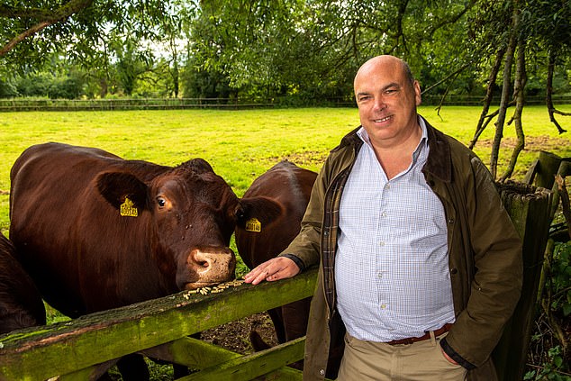 Mr Lynch at his Suffolk farm in 2021 as he fought extradition to the US